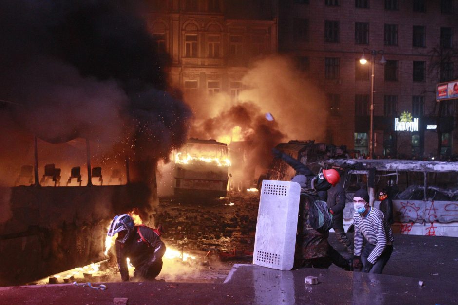 Per susidūrimus Kijeve nukentėjo daugiau kaip 30 milicininkų ir 24 protestuotojai