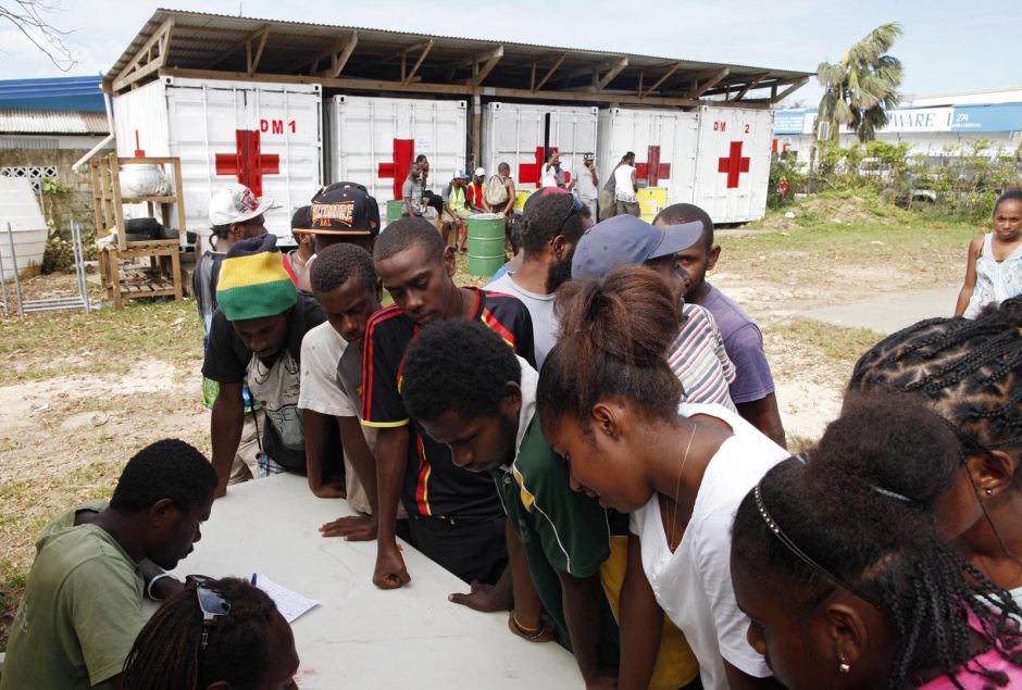 Vanuatu premjeras: ciklono aukų tikriausiai reikšmingai nebepadaugės