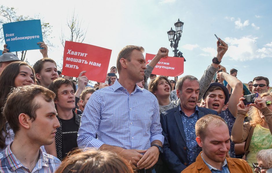 „Jis mums ne caras“: rusai protestuoja prieš V. Putiną (sulaikyti 1,6 tūkst. žmonių)