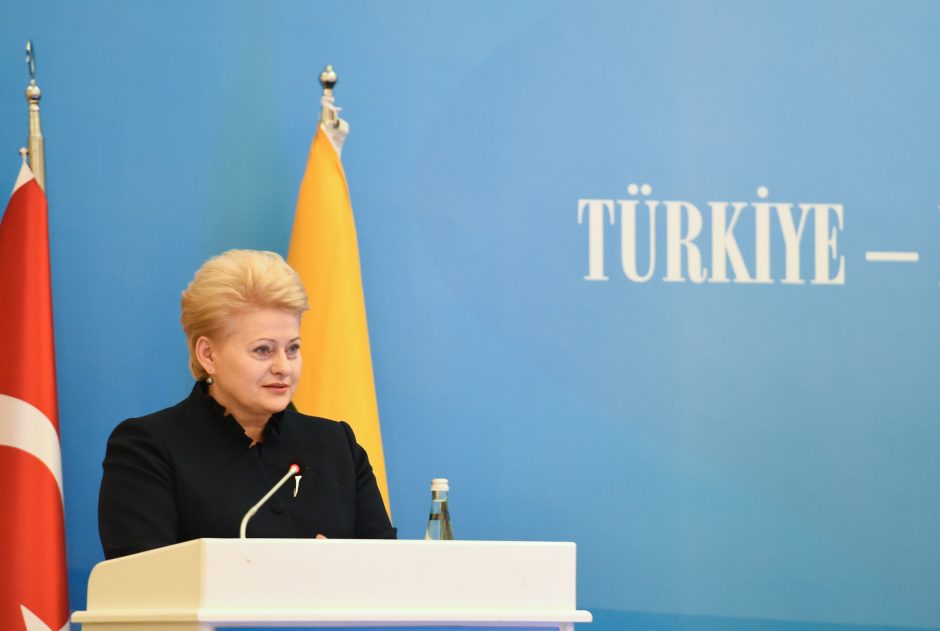 D. Grybauskaitė: Lietuvos ir Turkijos prekyba turi potencialo augti