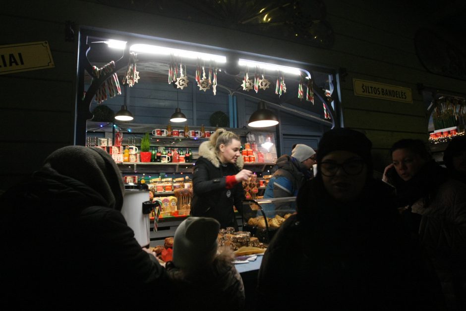 Sekdamas pasaką Kalėdų senelis įžiebė Klaipėdos žaliaskarę