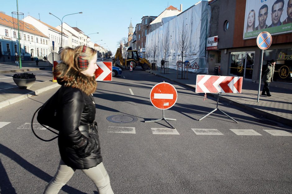 Miesto centre uždaryta gatvė kėlė sumaištį