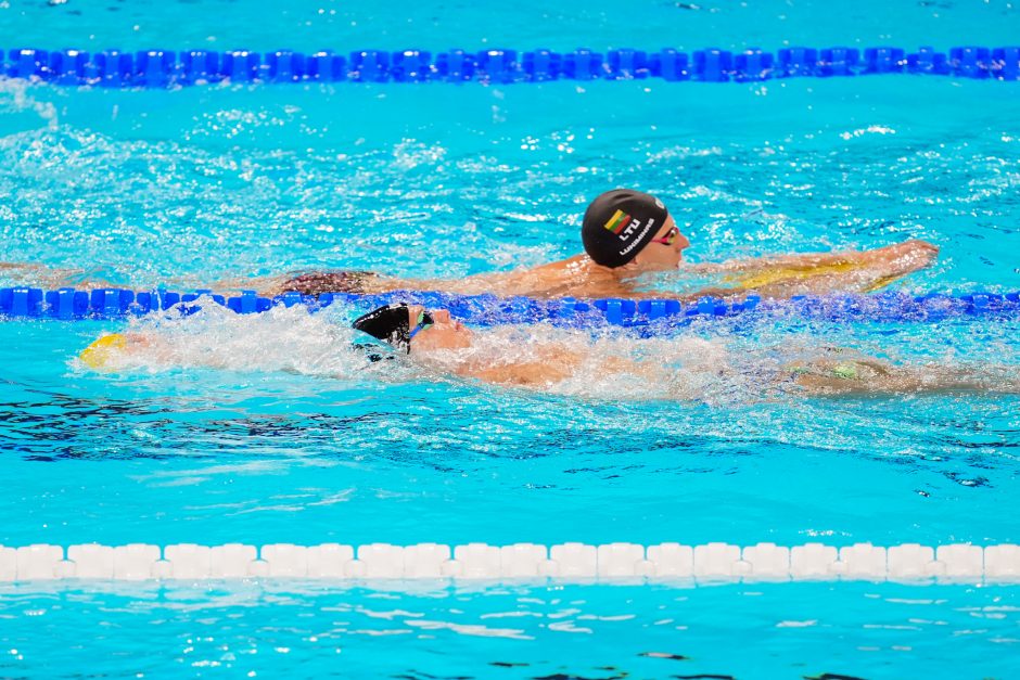 Paryžiaus olimpinės žaidynės: plaukimo treniruotė