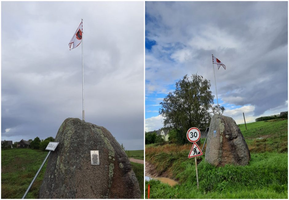 Akibrokštas Plungės rajone: vietoj paminklo partizanams – Žemaitijos vėliava
