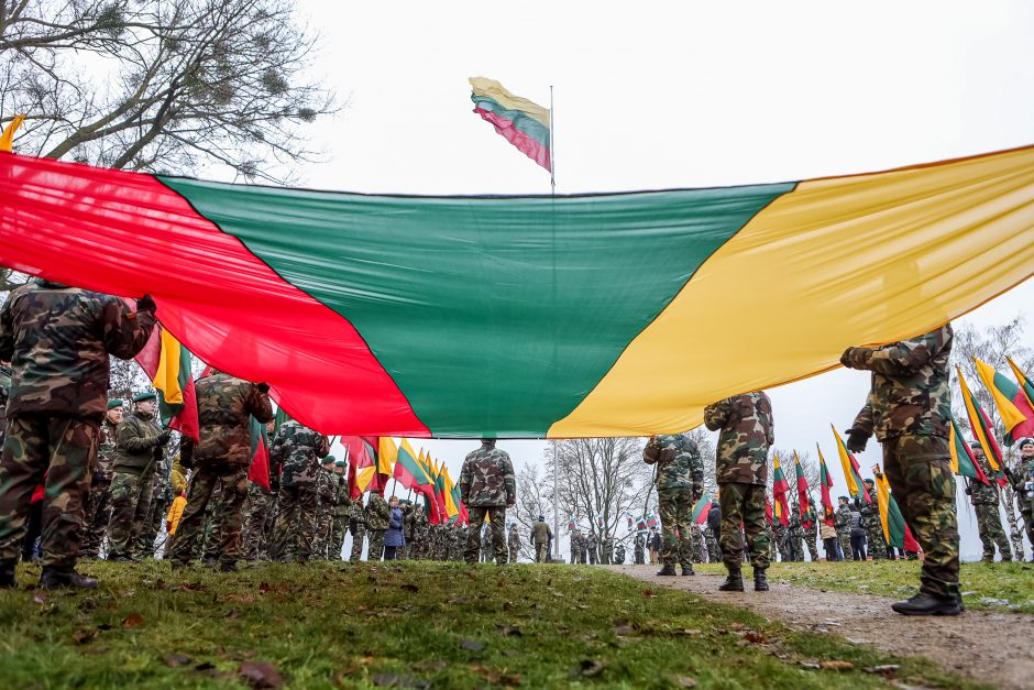 Paskutinę metų dieną ant Pelėdų kalno – nauja Trispalvė