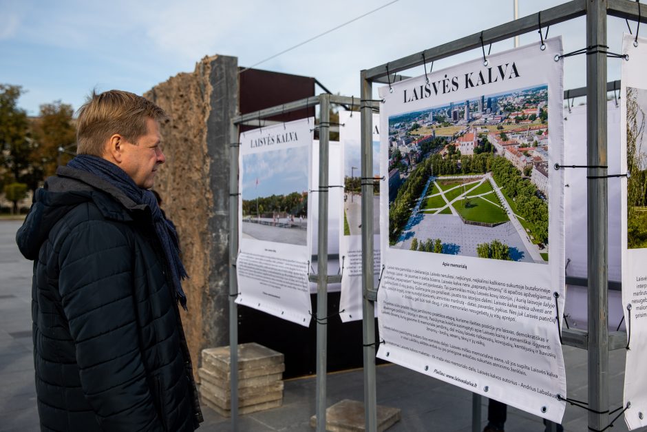 Lukiškių aikštėje iškilo „Laisvės kalvos“ maketas: įvertinkite vaizdą