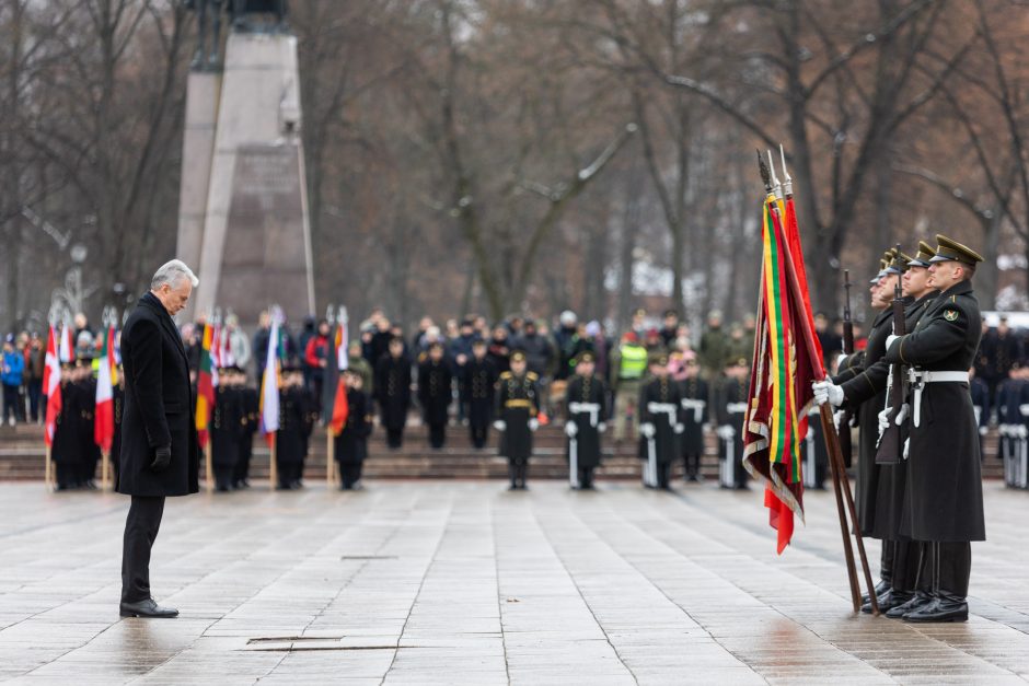 G. Nausėda kariuomenės minėjime: Lietuva išlieka Rusijos imperinių ambicijų taikinyje