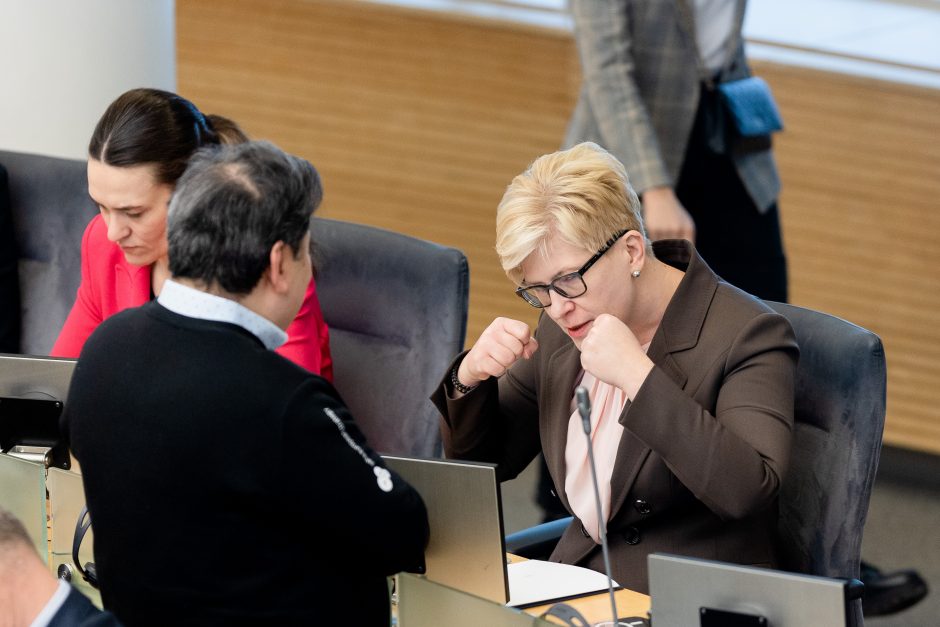 Premjerė teikia siūlymą pratęsti nepaprastąją padėtį: tai paskutinis toks prašymas