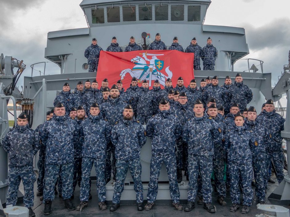 Vadovavimą NATO laivų grupei iš Lietuvos perėmė Nyderlandai