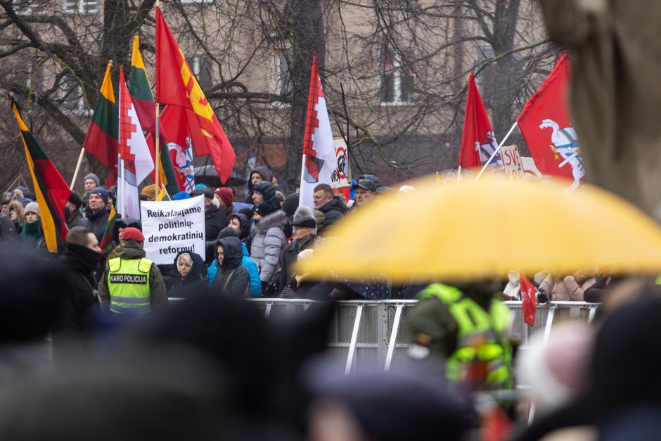 Sausio 13-osios minėjimas – triukšmingas: premjerė kalbą sakė su ašarom, protestuotojai rėkė „Gėda!“