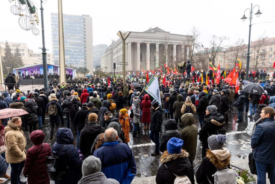 Sausio 13-osios minėjimas – triukšmingas: premjerė kalbą sakė su ašarom, protestuotojai rėkė „Gėda!“