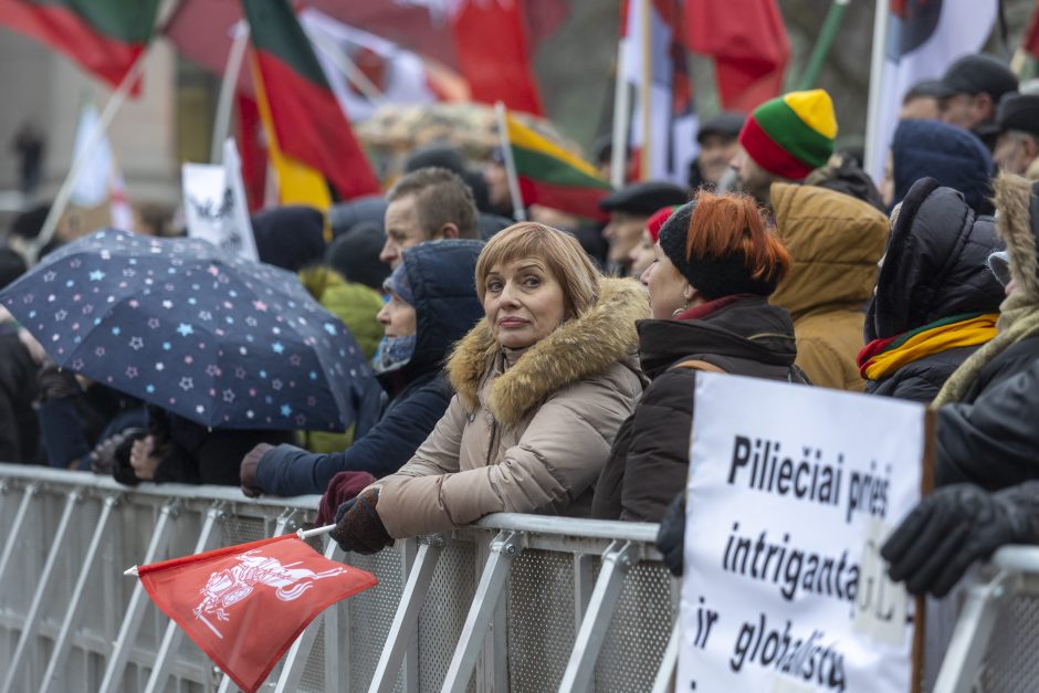 Sausio 13-osios minėjimas – triukšmingas: premjerė kalbą sakė su ašarom, protestuotojai rėkė „Gėda!“