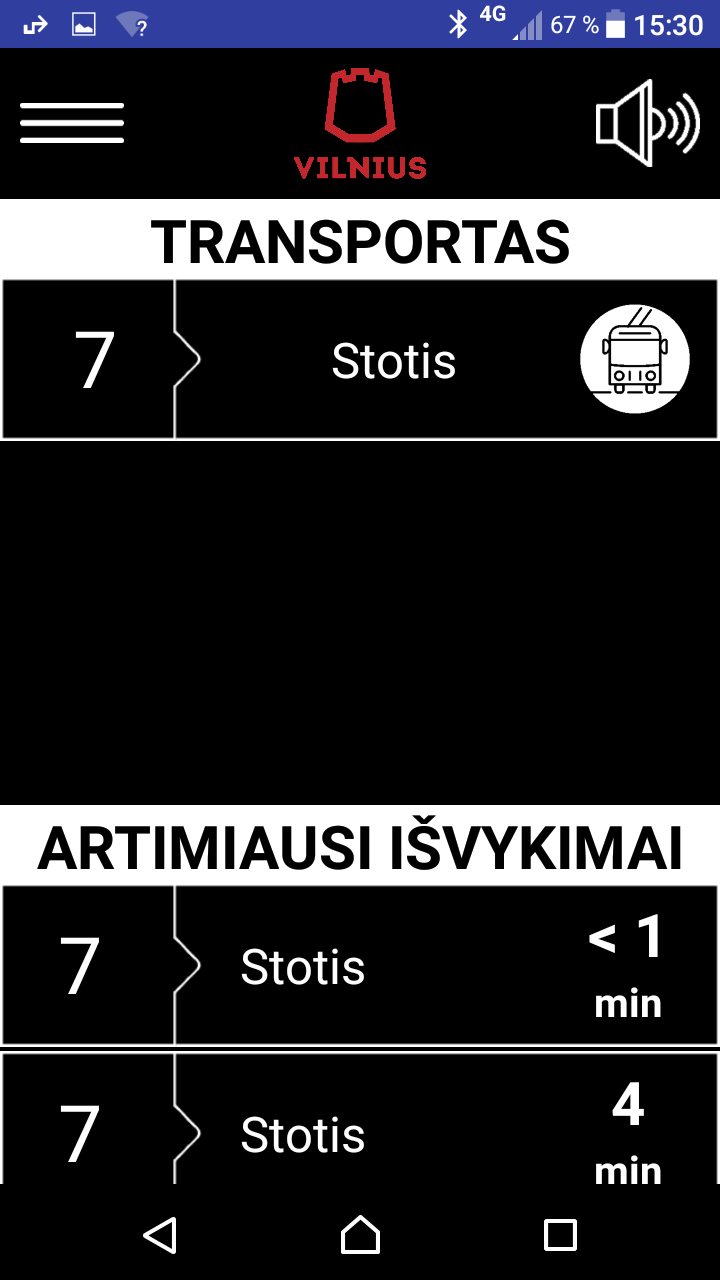 Regėjimo negalią turintiems viešojo transporto keleiviams – atnaujinta programėlė