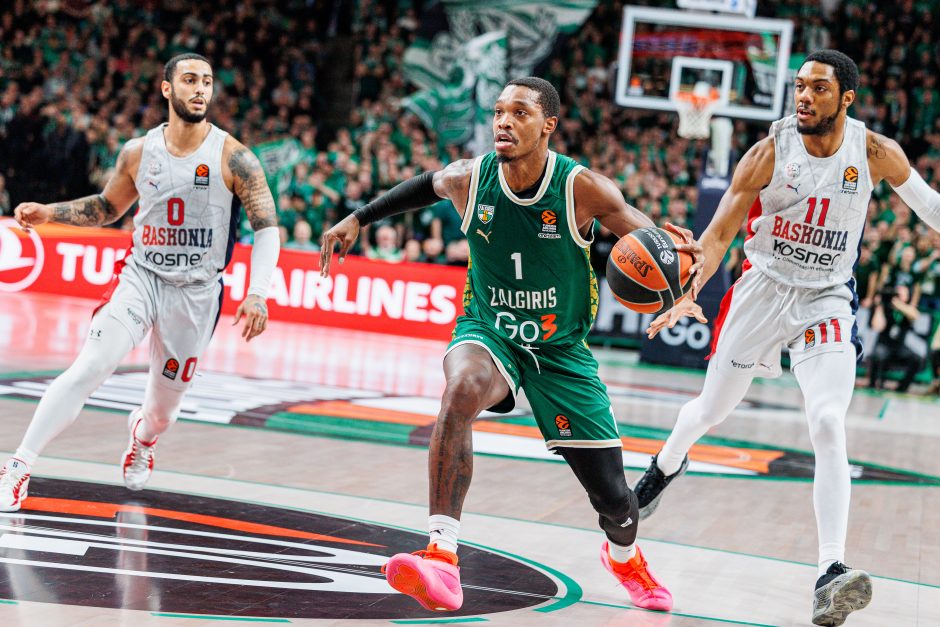 Eurolyga: Kauno „Žalgiris“ nusileido Vitorijos „Baskonia“