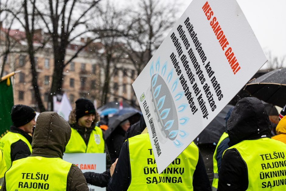 Ūkininkai nušvilpė ir prezidento patarėją: vėl skambėjo šūkis „gėda“