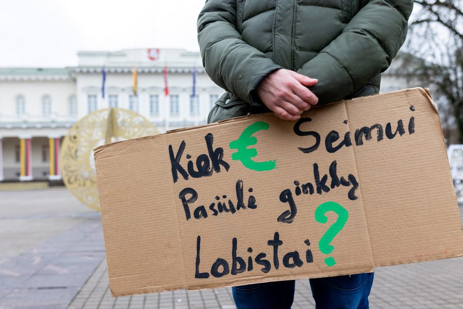 Daukanto aikštėje – demonstracija dėl naktinių taikiklių įteisinimo: prašo vetuoti Seimo sprendimą