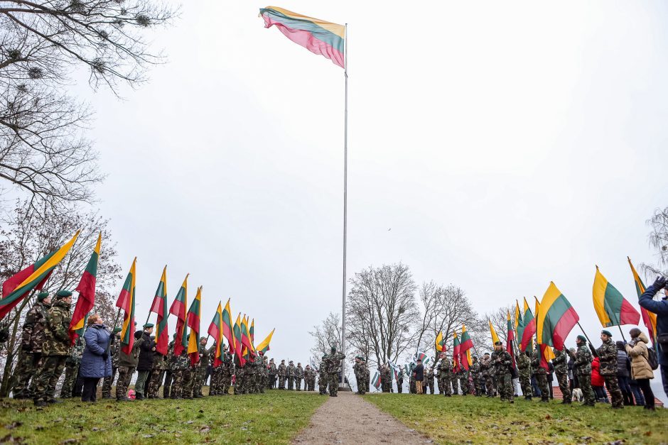 Paskutinę metų dieną ant Pelėdų kalno – nauja Trispalvė