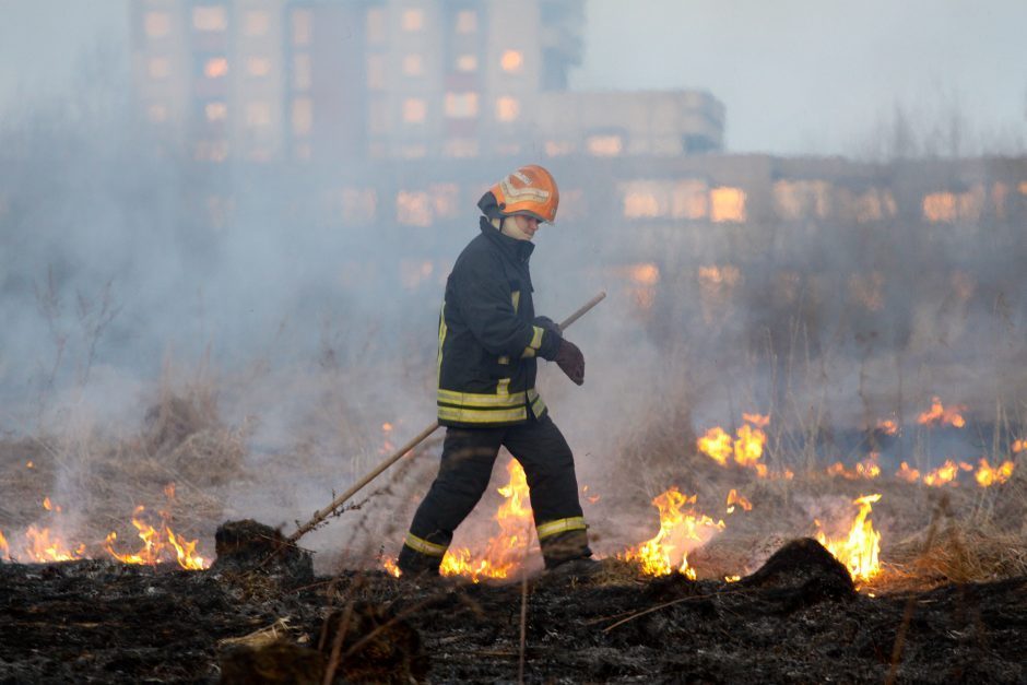 Kovo mėnesį jau kilo daugiau nei šimtas žolės gaisrų: ugniagesiai primena ir apie atsakomybę