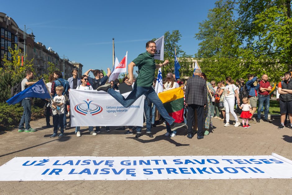 Profesinių sąjungų eitynės ir protestas Gegužės 1-osios proga