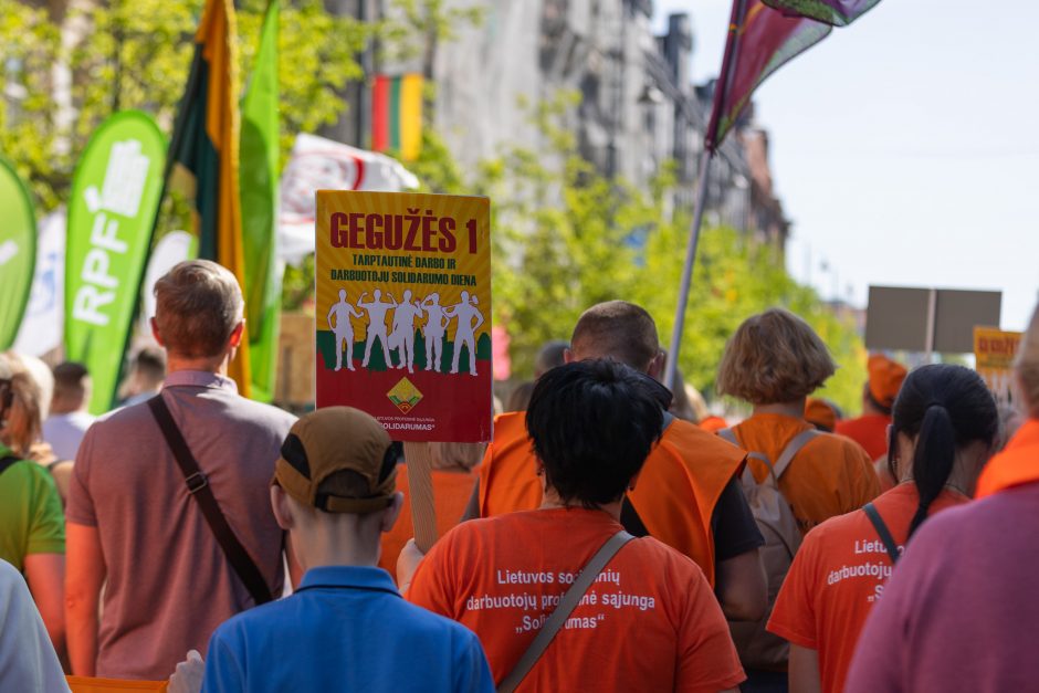 Profesinių sąjungų eitynės ir protestas Gegužės 1-osios proga