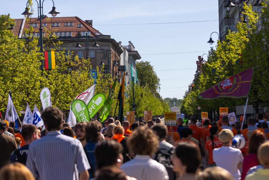 Profesinių sąjungų eitynės ir protestas Gegužės 1-osios proga