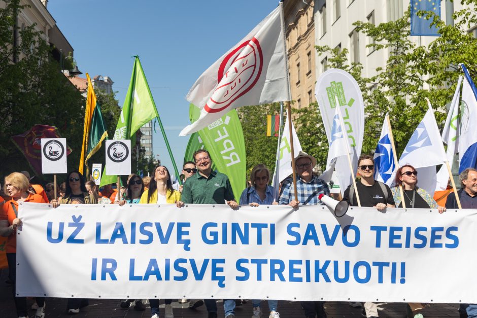 Profesinių sąjungų eitynės ir protestas Gegužės 1-osios proga