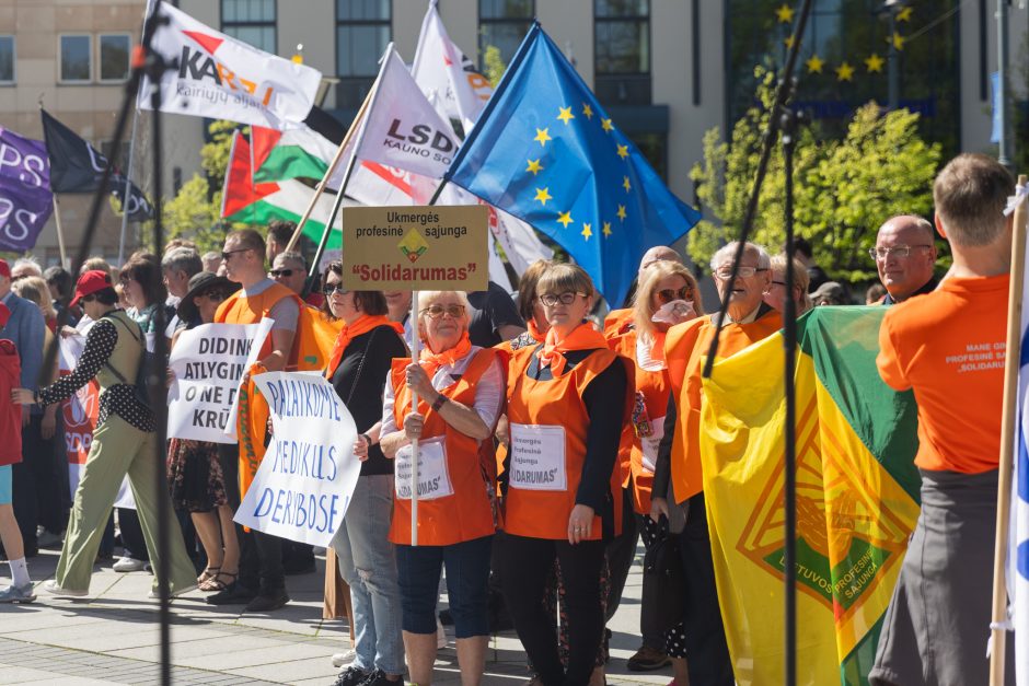 Profesinių sąjungų eitynės ir protestas Gegužės 1-osios proga