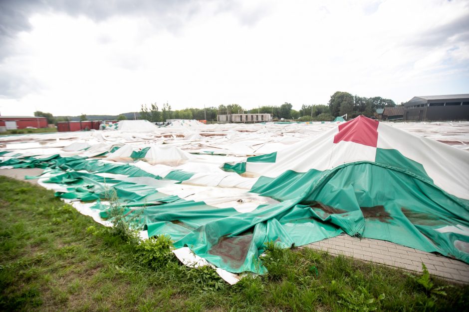 Futbolo maniežą sunaikino ne vėjas?