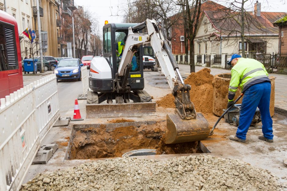 Miesto centre prasidėjo darbai