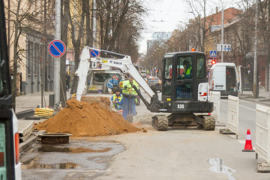 Miesto centre prasidėjo darbai