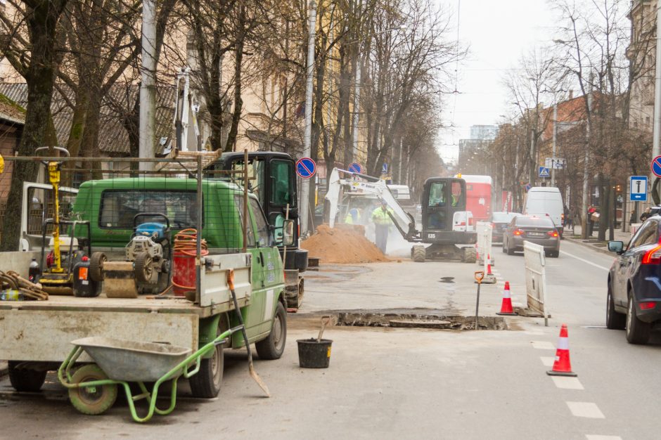 Miesto centre prasidėjo darbai