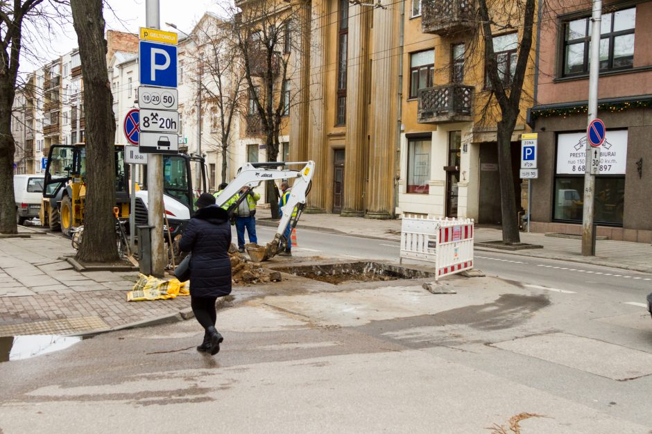 Miesto centre prasidėjo darbai