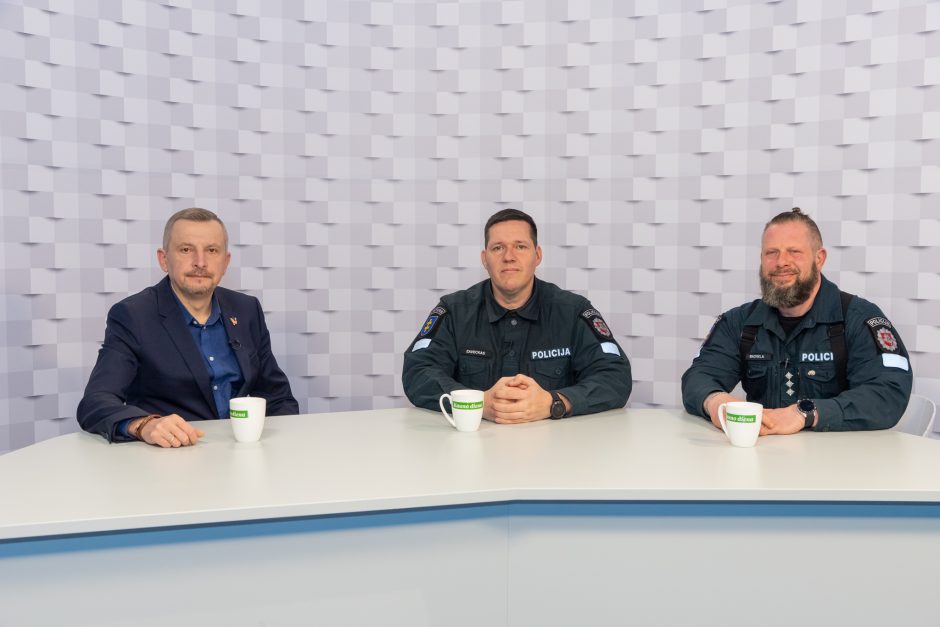 „Kauno dienos“ studijoje – atviras pokalbis apie darbą policijoje