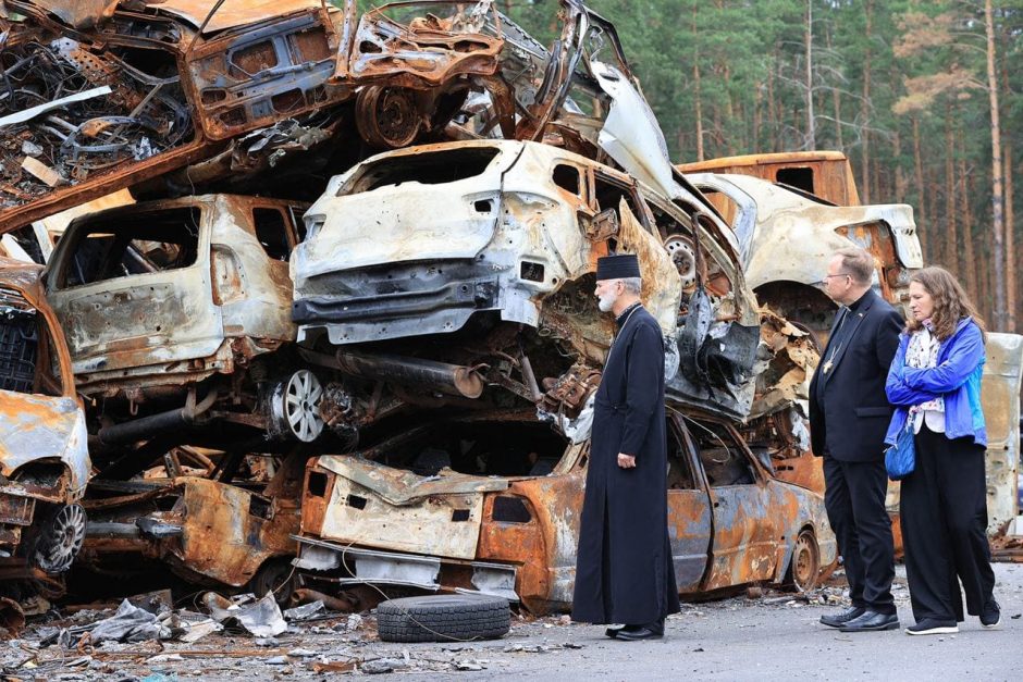 G. Grušas lankėsi Ukrainoje: nepavarkime palaikyti karo siaubiamos šalies