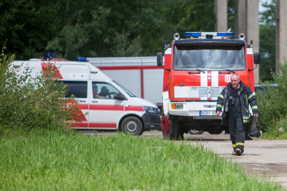 Šilutės rajone per gaisrą sudegė angaras su mediena ir įranga