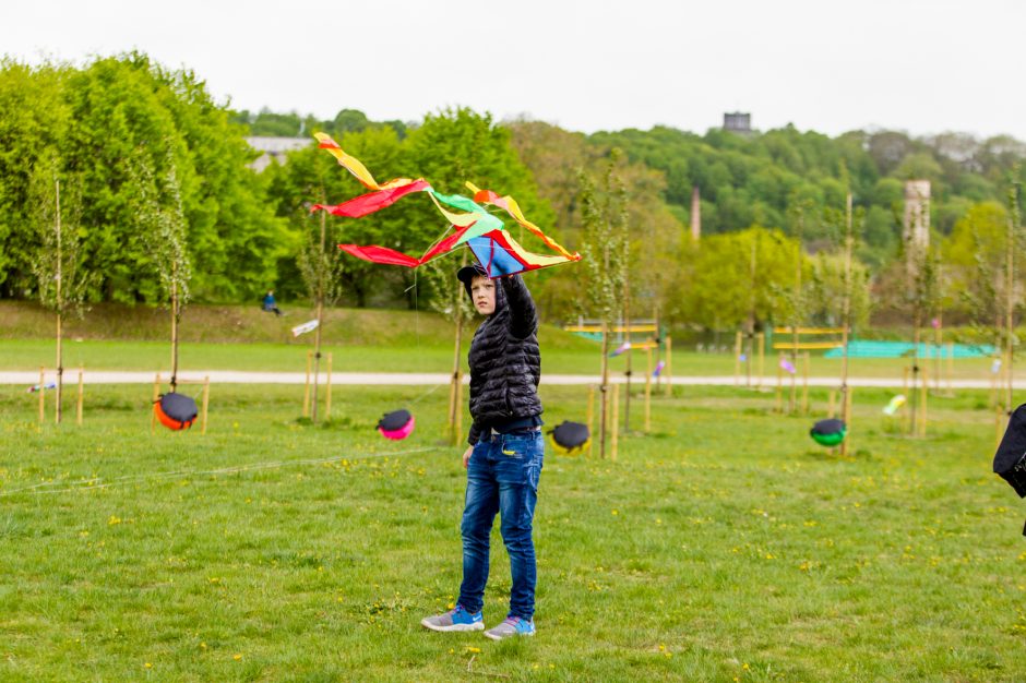 Spalvingo pikniko tarp sakurų nesugadino ir apniukęs dangus