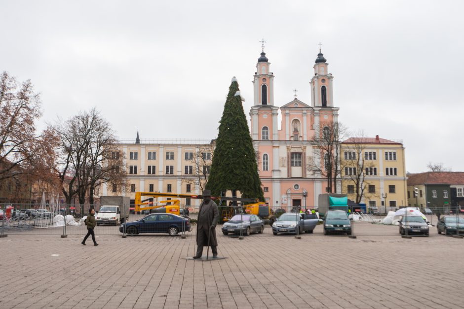 Kauno kalėdinės eglės kontūrai jau traukia smalsuolių žvilgsnius