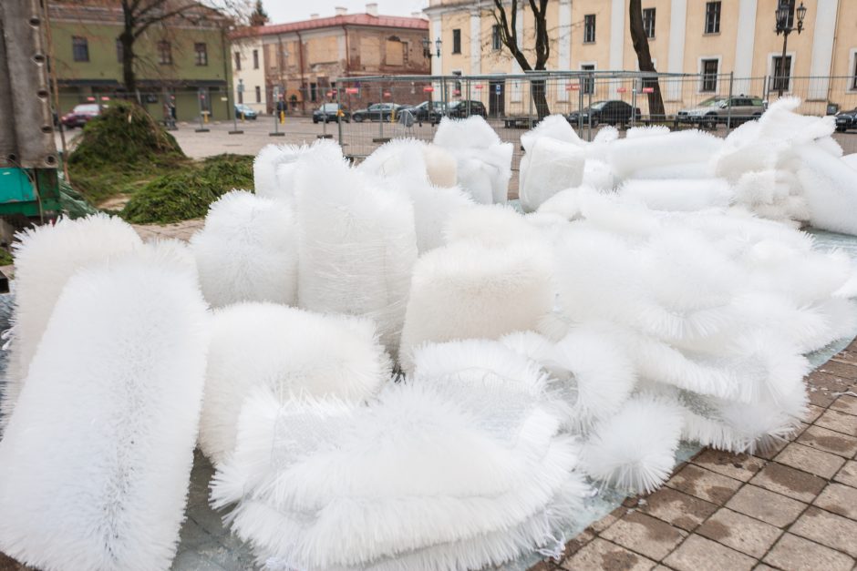 Kauno kalėdinės eglės kontūrai jau traukia smalsuolių žvilgsnius