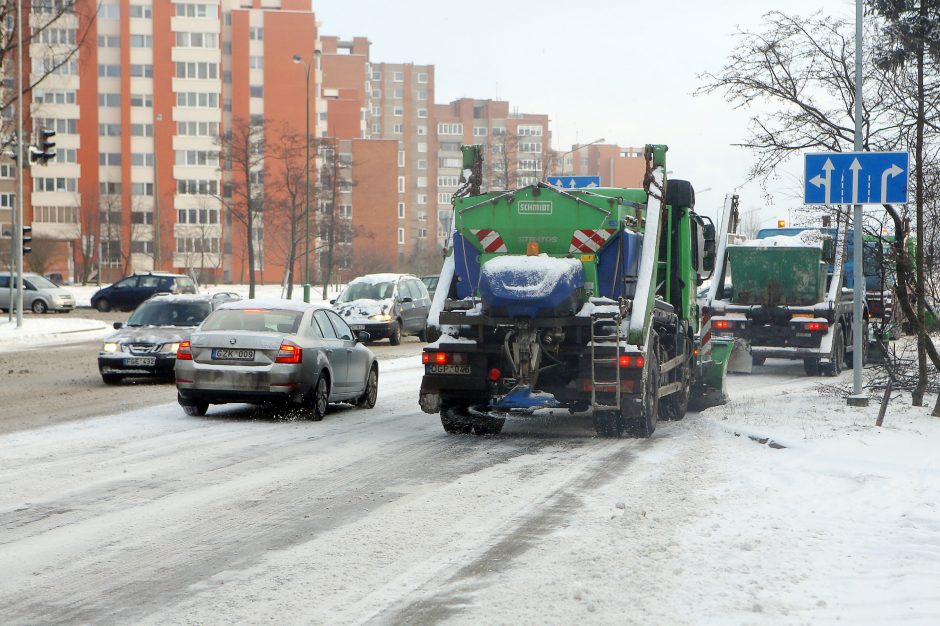 Sniego valymą pakeitė lapų šlavimas