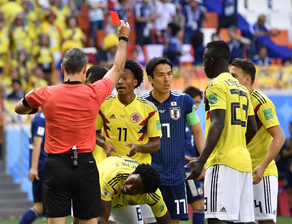 Pasaulio futbolo čempionatas: Japonija nugalėjo Kolumbiją