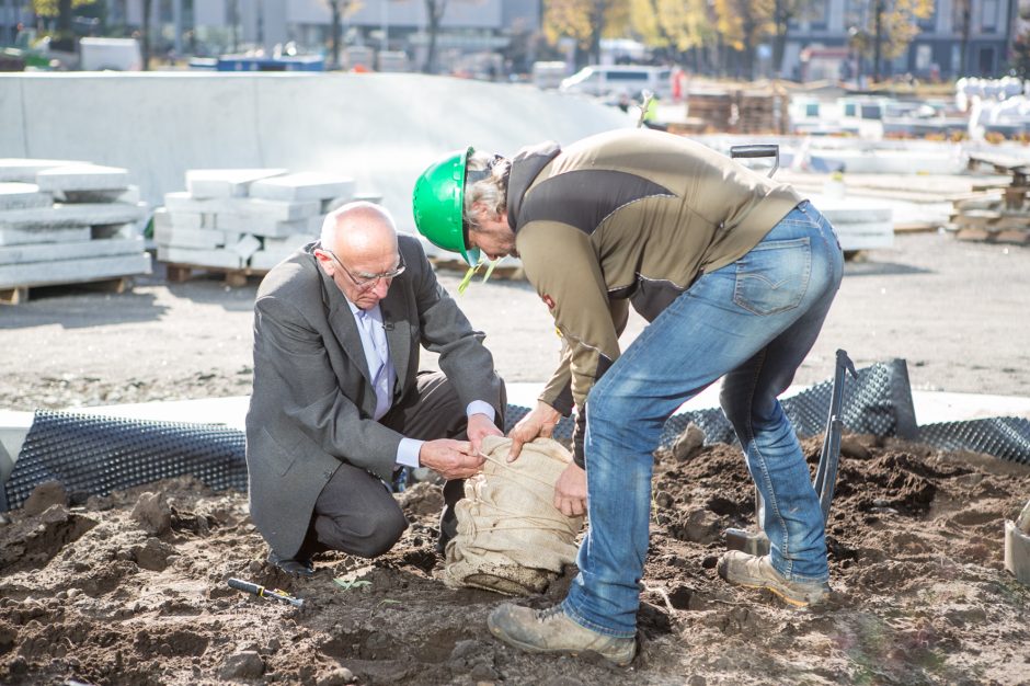 Ryškėja Vienybės aikštės vaizdas: pasodinti medžiai