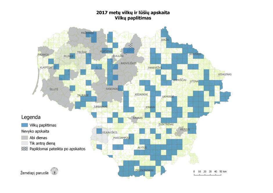 Vilkai ir lūšys bus skaičiuojami naujais būdais