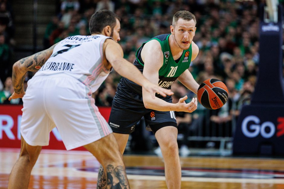 Eurolyga: ilgą laiką pirmavęs „Žalgiris“ nusileido ASVEL