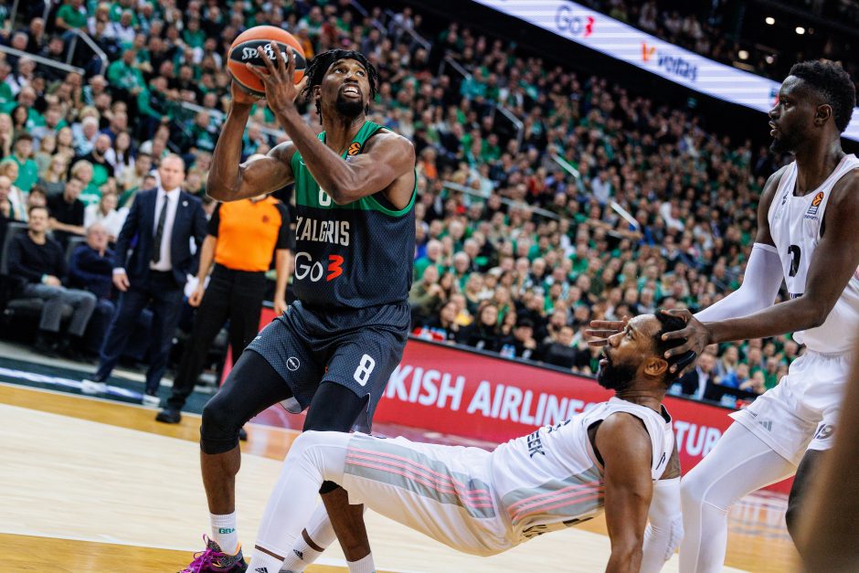 Eurolyga: ilgą laiką pirmavęs „Žalgiris“ nusileido ASVEL