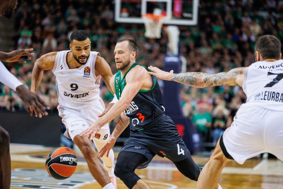 Eurolyga: ilgą laiką pirmavęs „Žalgiris“ nusileido ASVEL