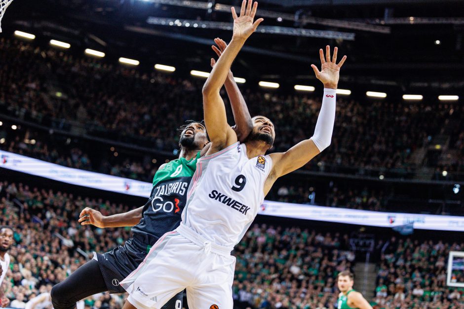 Eurolyga: ilgą laiką pirmavęs „Žalgiris“ nusileido ASVEL