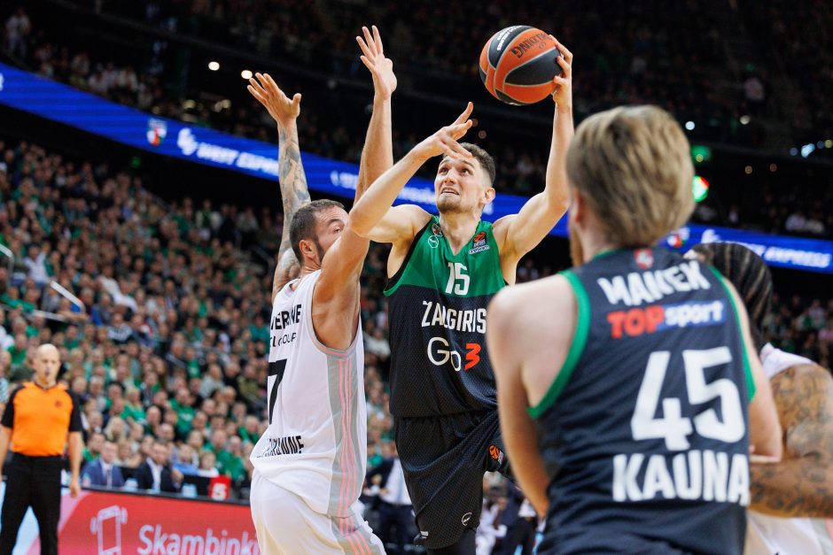 Eurolyga: ilgą laiką pirmavęs „Žalgiris“ nusileido ASVEL