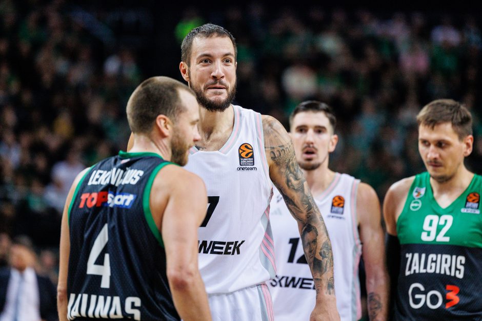 Eurolyga: ilgą laiką pirmavęs „Žalgiris“ nusileido ASVEL