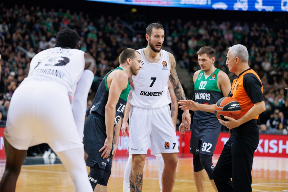 Eurolyga: ilgą laiką pirmavęs „Žalgiris“ nusileido ASVEL