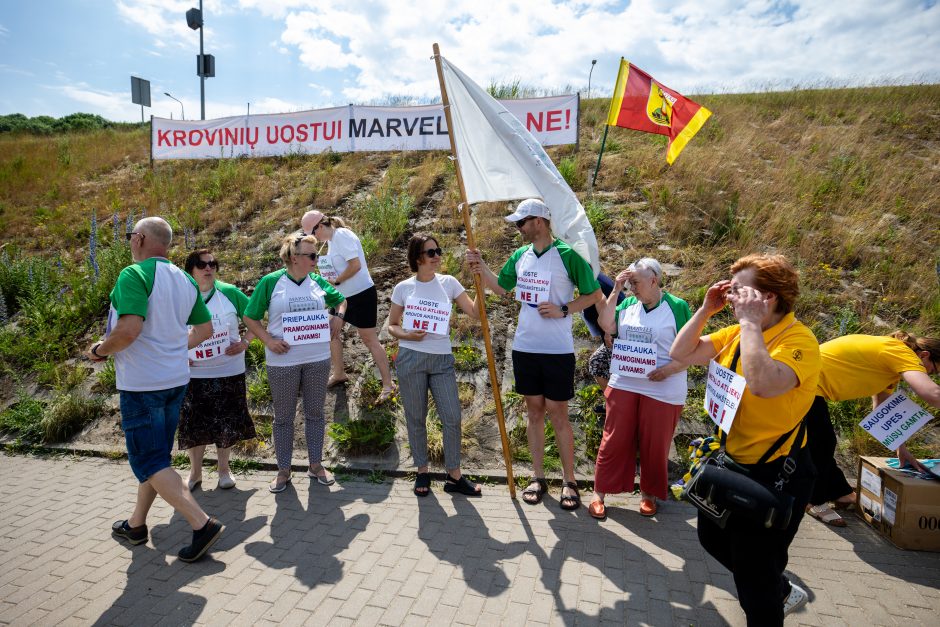Protestas prieš Marvelės krovinių uosto plėtrą